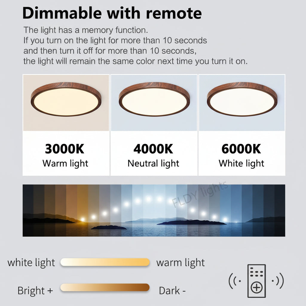 Okos LED Fa Mennyezeti Lámpa – Alexa és Google Home Kompatibilis