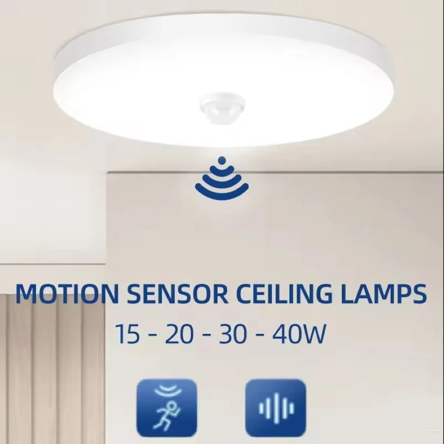 Mozgásérzékelős LED Mennyezeti Lámpa – PIR/Radar Szenzoros, Folyosóra