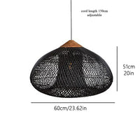 Rattan Függesztő Lámpa – Japán Stílusú Vintage LED E27