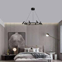 Nordic Design LED Csillár – Fém Függőlámpa Nappaliba és Étkezőbe (6/8/10 karos)