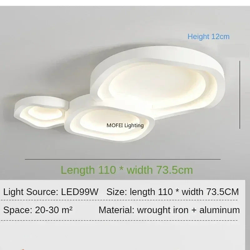 Nordic Minimalista LED Mennyezeti Lámpa – 40–60 cm Dimmelhető