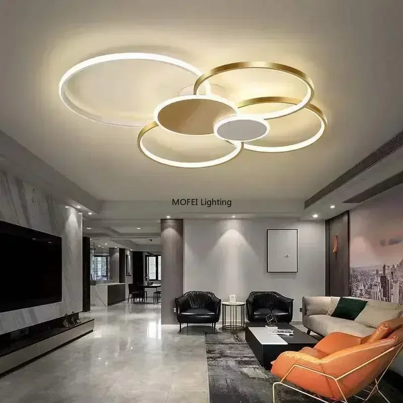 Ultravékony LED Mennyezeti Lámpa – Dimmelhető Nyílt Csillár 58–80 cm