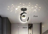 Hold Csillag LED Mennyezeti Lámpa – Arany Fekete Loft Design