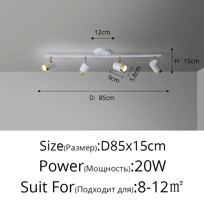 Fekete Fehér LED Csillár Modern – 3-5 Karos Nappaliba Folyosóra