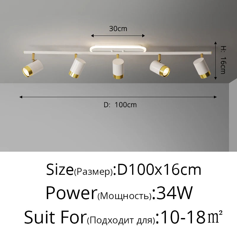 Fekete Fehér LED Csillár Modern – 3-5 Karos Nappaliba Folyosóra