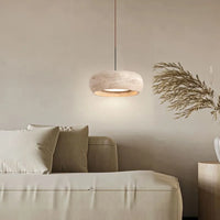Travertin Kő Függő Lámpa – Modern LED Nappaliba és Hálószobába