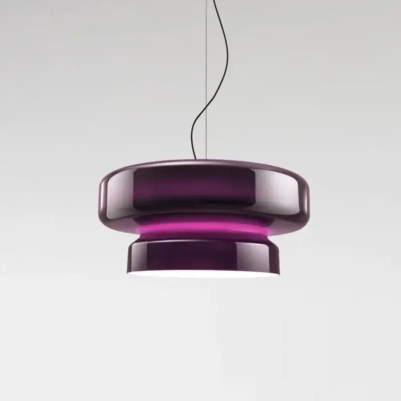 Üveg Gyűrű LED Függesztő Lámpa – Színes Modernist Design