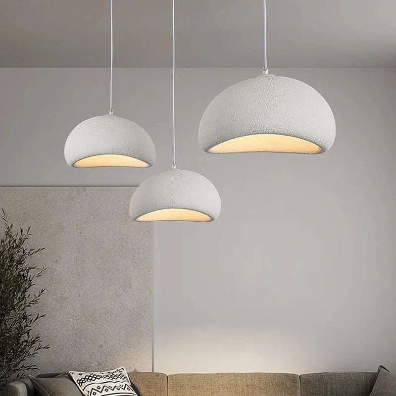 Nordik Wabi Sabi Függő Csillár – Kézzel Készített LED Lámpa Étkezőbe és Nappaliba