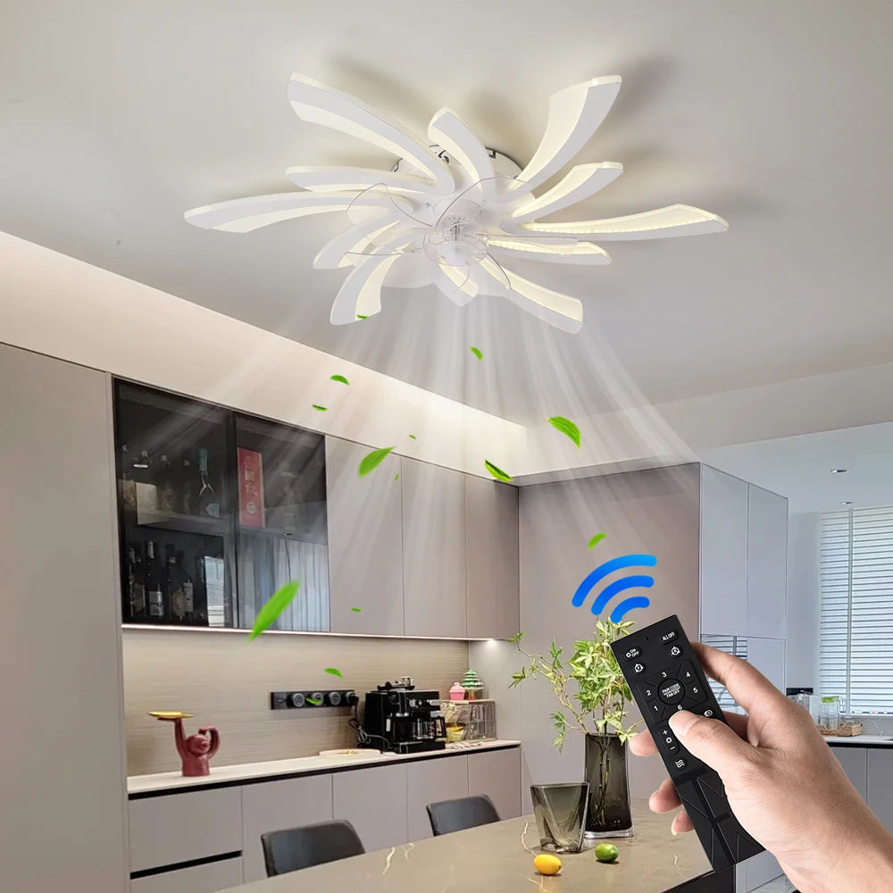 Mennyezeti Ventilátor Lámpával – Csendes DC Motor, APP és Távirányítós Dimmer