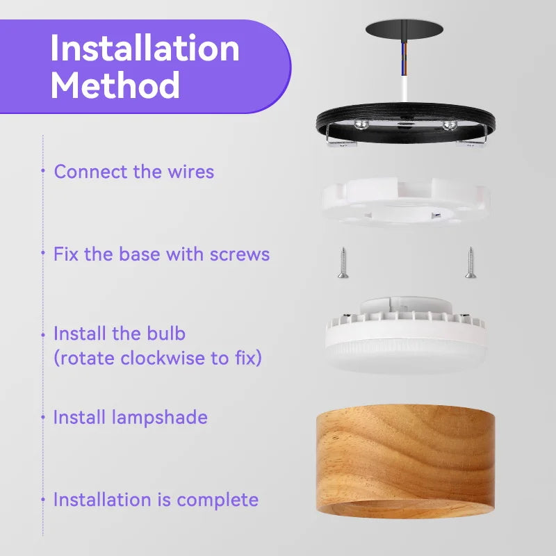 GX53 Fa Downlight LED Mennyezeti Lámpa – Beépíthető Spot