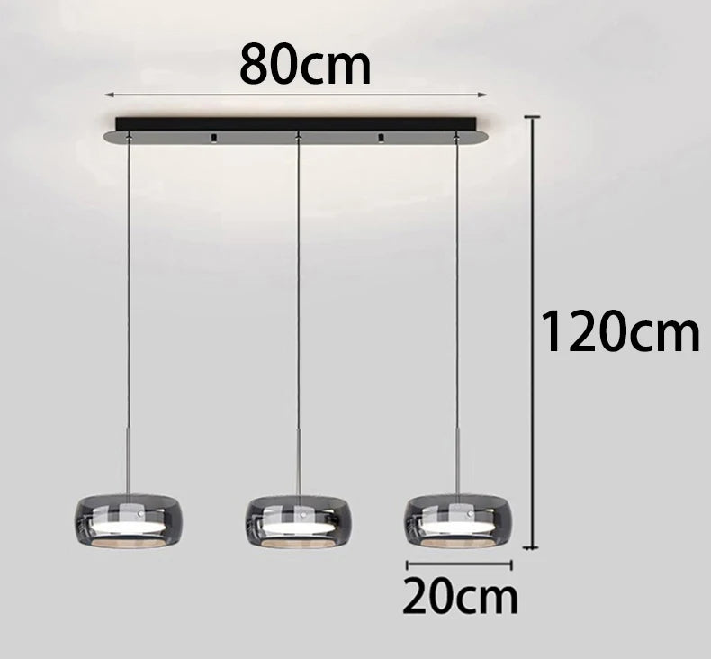 Modern Üveg és Fém Multi-Fejes Csillár – 1–5 Fejes LED Nappaliba