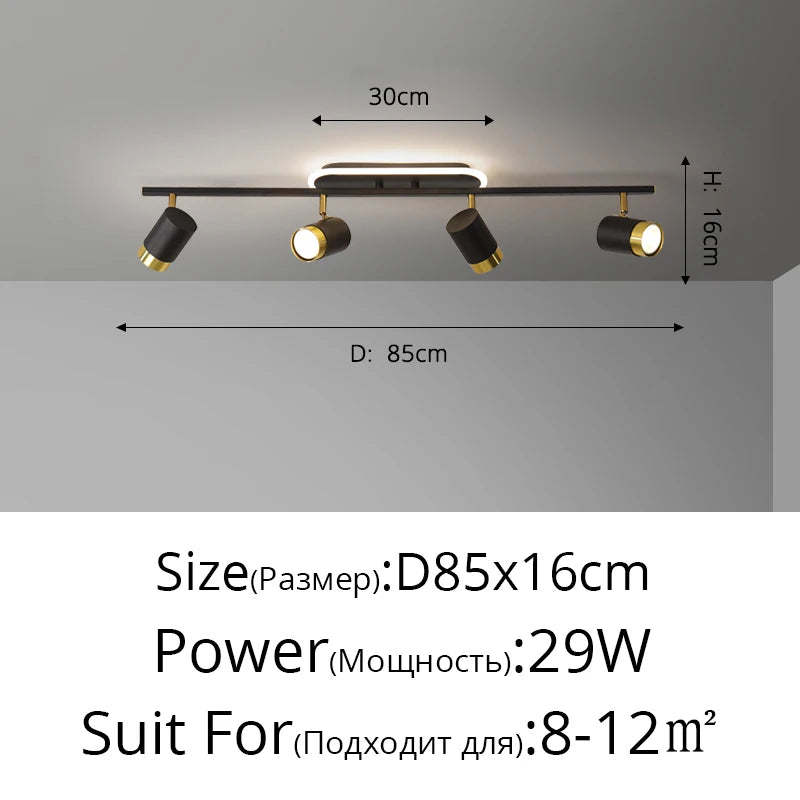 Fekete Fehér LED Csillár Modern – 3-5 Karos Nappaliba Folyosóra