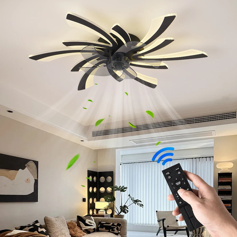 Mennyezeti Ventilátor Lámpával – Csendes DC Motor, APP és Távirányítós Dimmer