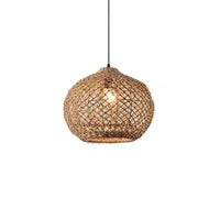 Retro Bambusz Rattan Függő Lámpa – Japán Lanternes Stílus Nappaliba