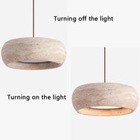 Travertin Kő Függő Lámpa – Modern LED Nappaliba és Hálószobába