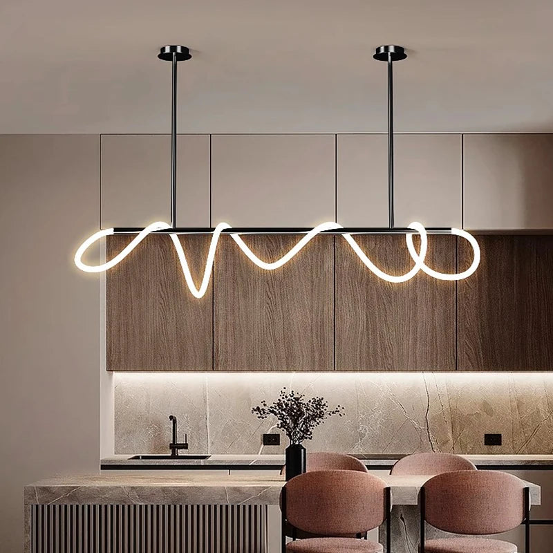 Nordic Arany/Fekete Csillár Étkezőbe – LED, Táv- és APP-vezérelt (110–200 cm)