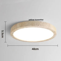 Travertin Kő LED Mennyezeti Lámpa – Wabi-Sabi Nordic Plafon