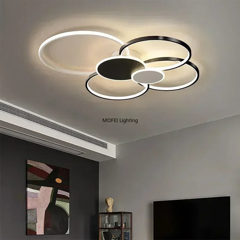 Ultravékony LED Mennyezeti Lámpa – Dimmelhető Nyílt Csillár 58–80 cm