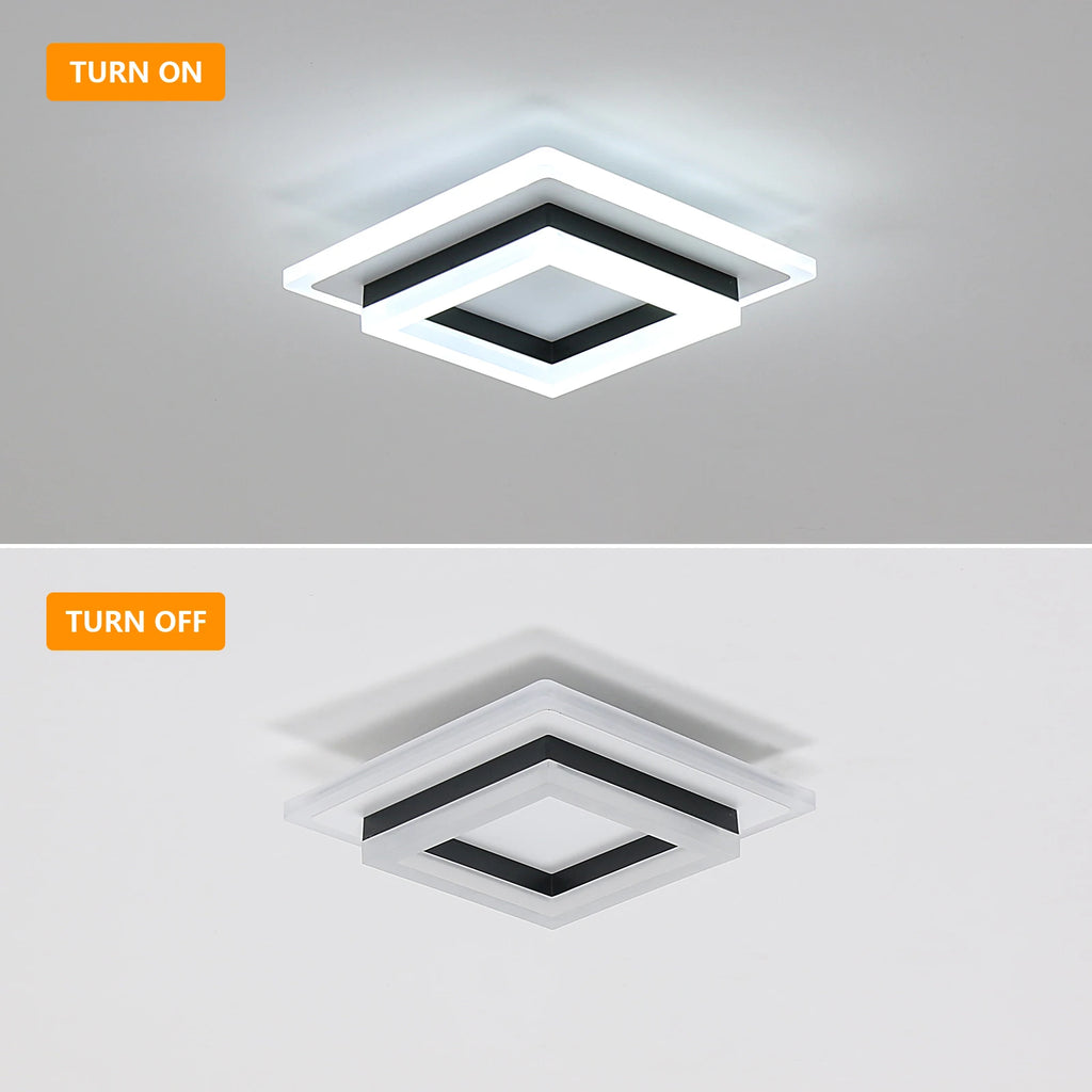 Négyzetes Akril LED Mennyezeti Lámpa – 20 cm 24W Hálószobába