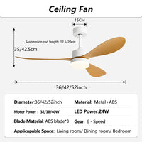 Ipari Retro Mennyezeti Ventilátor Lámpával – DC Motor, Távirányítóval