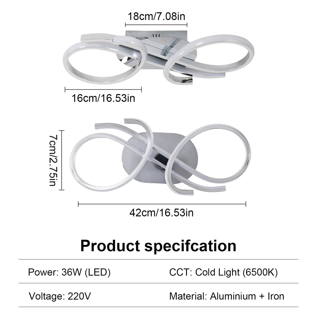 Geometriai LED Csillár – 36W Kreativ Formájú Akril Nappaliba