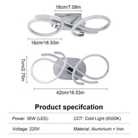Geometriai LED Csillár – 36W Kreativ Formájú Akril Nappaliba