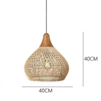 Nagy Rattan Kosár Csillár – Kézzel Font Boho Függő Lámpa Konyhába