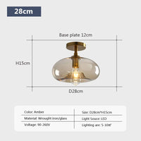 Modern LED Üveg Mennyezeti Lámpa – Minimalista Lámpa Előszobába és Folyosóra
