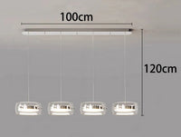 Modern Üveg és Fém Multi-Fejes Csillár – 1–5 Fejes LED Nappaliba
