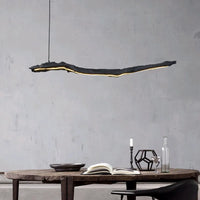 Nordic LED Szalagcsillár – Wabi-Sabi Design Függőlámpa Étterembe és Irodába