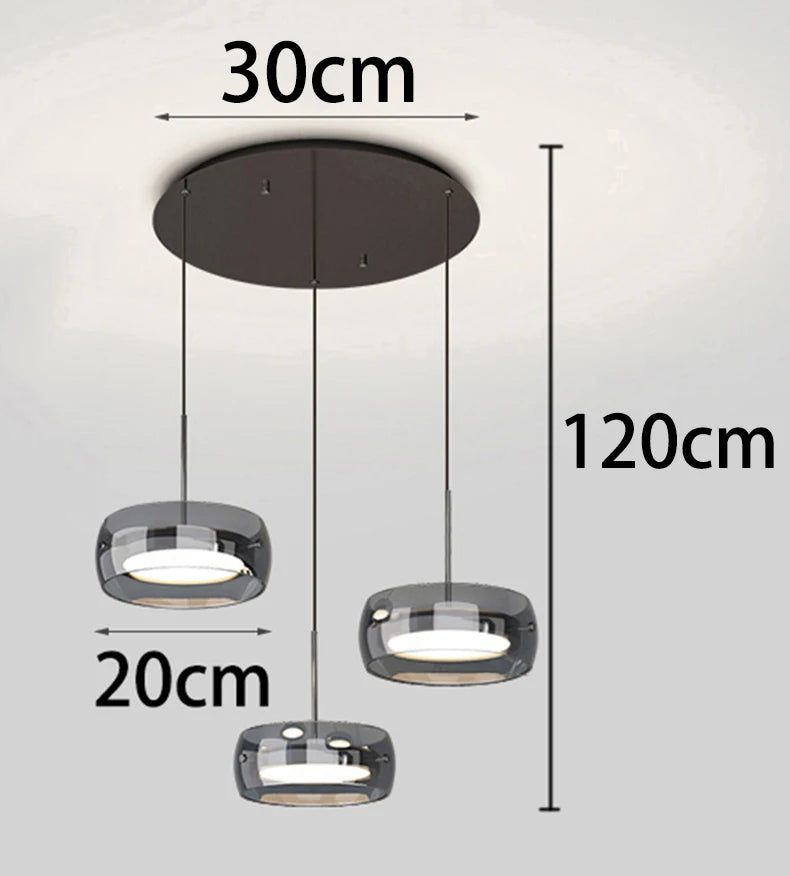 Modern Üveg és Fém Multi-Fejes Csillár – 1–5 Fejes LED Nappaliba