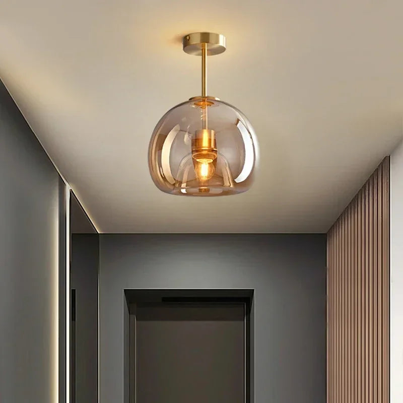 Üveg Nordic Mennyezeti Lámpa – Modern LED Folyosóra