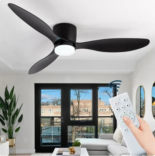 Mennyezeti Ventilátor Lámpával – Csendes DC Motor, 6 Sebesség, Távirányítóval