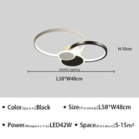 Ultravékony LED Mennyezeti Lámpa – Dimmelhető Nyílt Csillár 58–80 cm