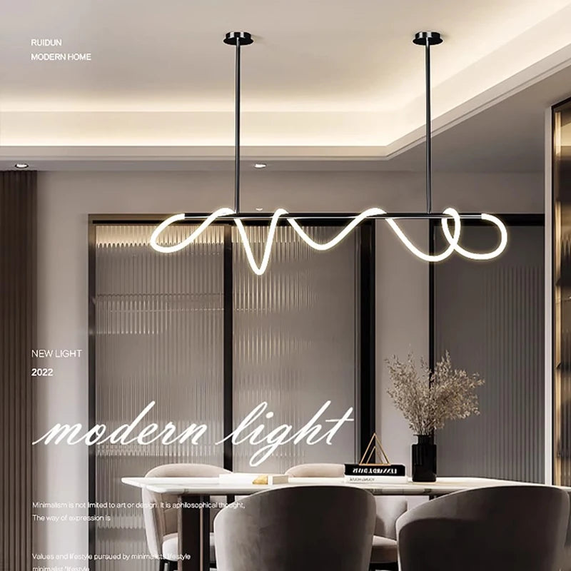 Nordic Arany/Fekete Csillár Étkezőbe – LED, Táv- és APP-vezérelt (110–200 cm)