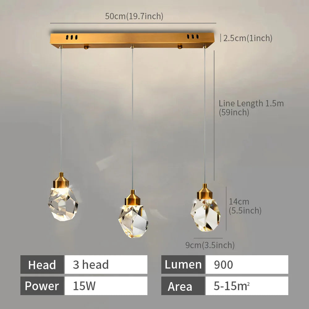 Kristály Nordic LED Csillár – Lágyan Fényőző Nappaliba és Hálószobába