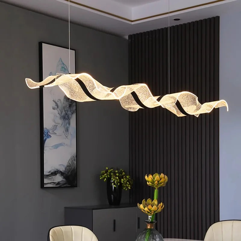 Modern Függőlámpa Nappaliba és Étkezőbe – LED, Táv- és APP-vezérelt (100–220 cm)