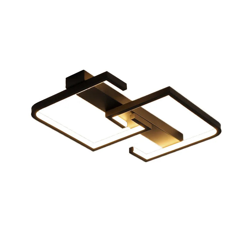 Fekete Dimmelhető LED Mennyezeti Lámpa – Távirányítós Modern Design