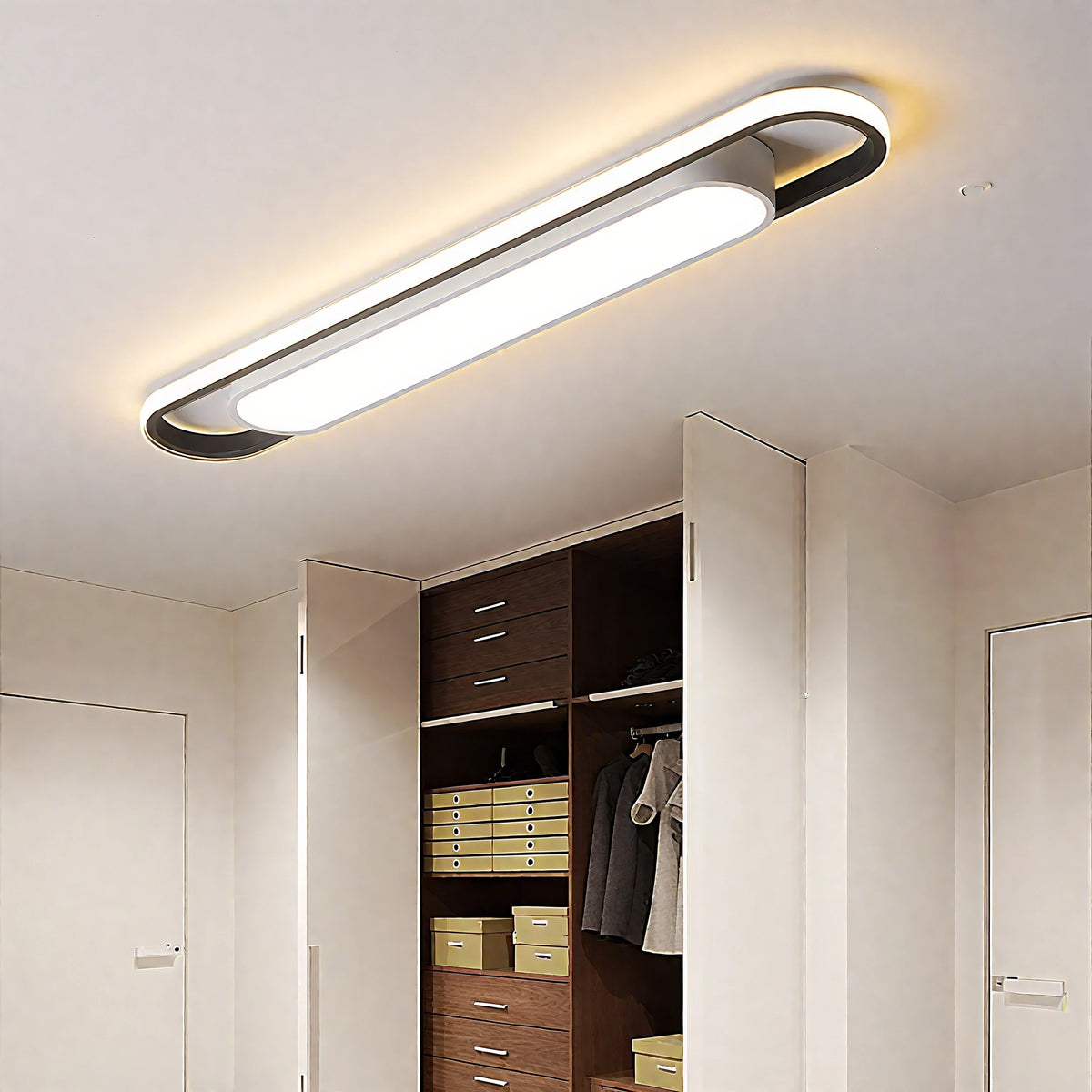 LED Téglalap Fénysáv – Modern Folyosó és Lépcsőház Mennyezeti Lámpa