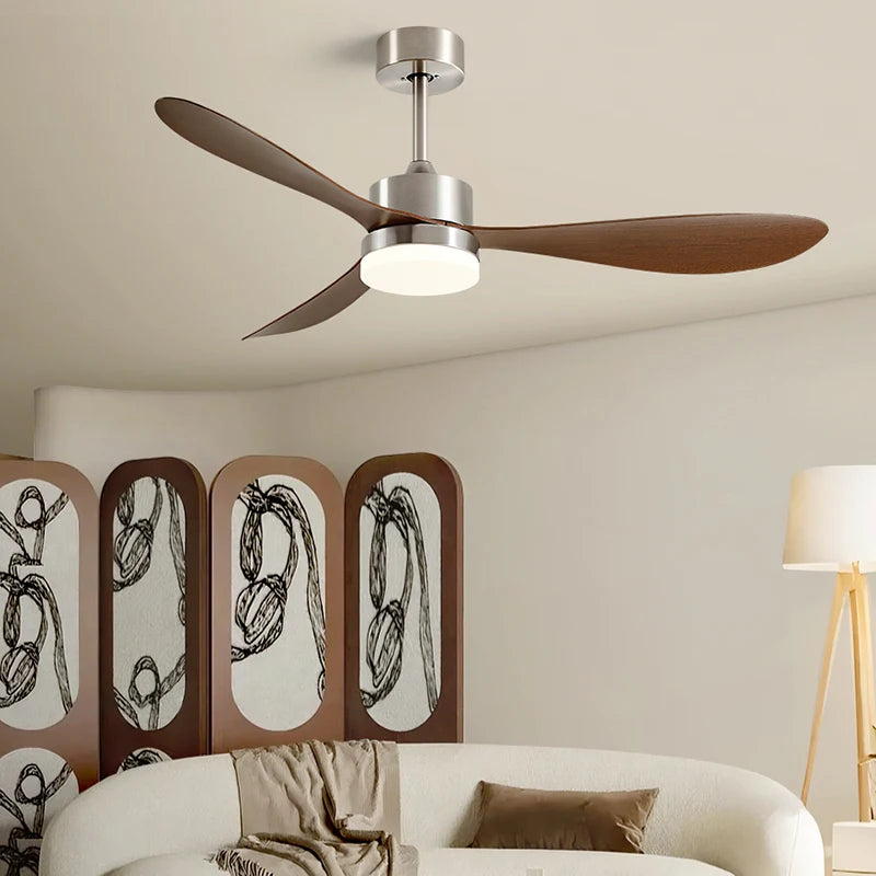 Ipari Retro Mennyezeti Ventilátor Lámpával – DC Motor, Távirányítóval