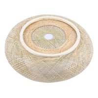 Fonott Bambusz Függő Lámpa – Rattan Hatású LED Nappaliba és Étkezőbe