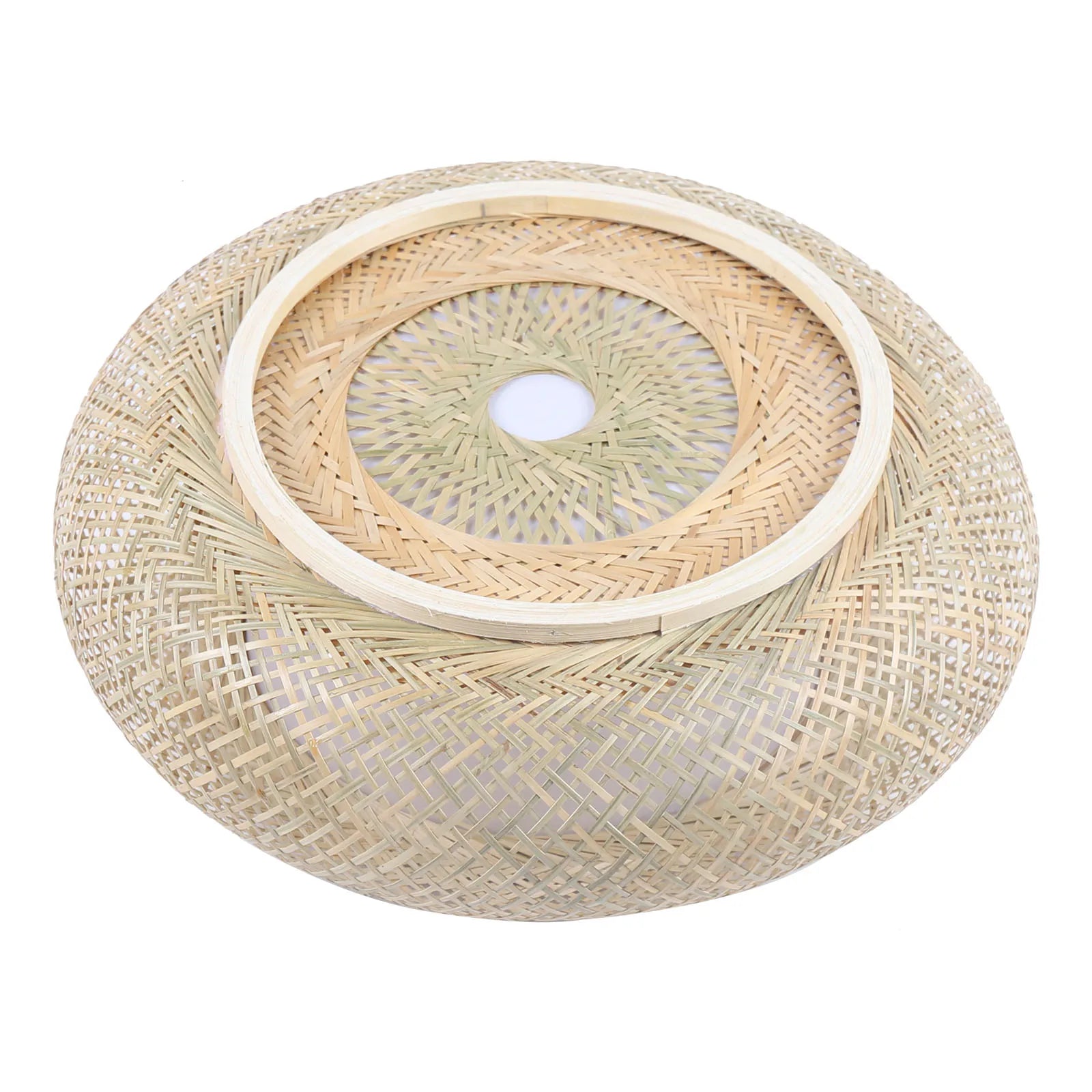 Fonott Bambusz Függő Lámpa – Rattan Hatású LED Nappaliba és Étkezőbe