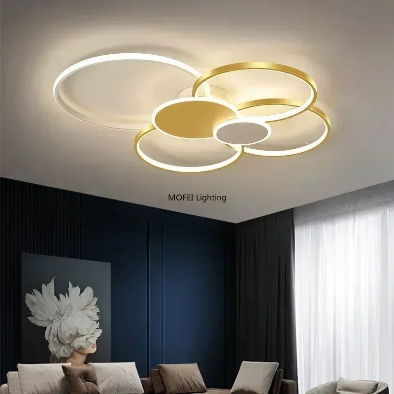 Ultravékony LED Mennyezeti Lámpa – Dimmelhető Nyílt Csillár 58–80 cm
