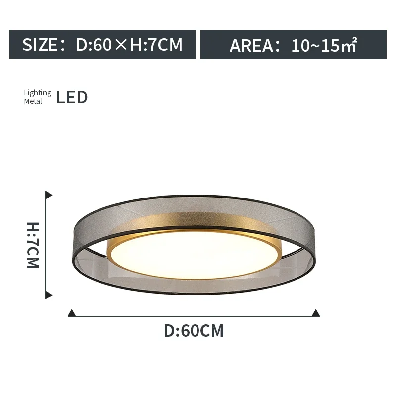 Modern Réz/Vas LED Mennyezeti Lámpa – Kerek, Dimmelhető Távirányítóval