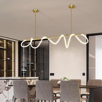 Nordic Arany/Fekete Csillár Étkezőbe – LED, Táv- és APP-vezérelt (110–200 cm)