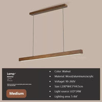 Fa Rúd LED Csillár – Étkezőasztal Függő Lámpa 80–120 cm