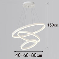 Többgyűrűs Modern LED Függesztő Csillár – 4–5 Gyűrű Nappaliba