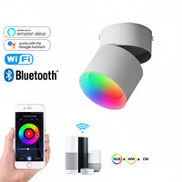 Okos RGBCCT LED Mennyezeti Spotlámpa – 360° Forgatható, Alexa és Google Kompatibilis