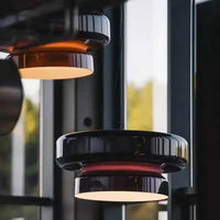 Üveg Gyűrű LED Függesztő Lámpa – Színes Modernist Design