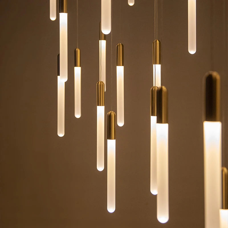 Nordic Alumínium LED Csillár – Lépcsőházi Függő Lámpa 1–30 Fejes
